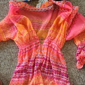 Multicolor beach cover up